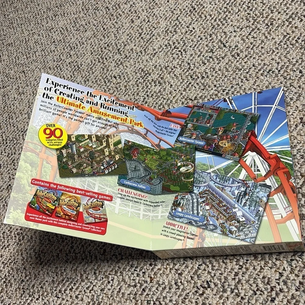 RollerCoaster Tycoon Gold Edition PC Game. 3 CD Set